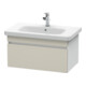 Duravit Meuble sous lavabo DuraStyle 73x44,8 cm, taupe/blanc mat, 1 tiroir, suspendu-1