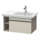 Duravit Meuble sous lavabo DuraStyle 73x44,8 cm, vasque droite, taupe/mat, 1 tiroir-1