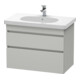 Duravit Meuble sous lavabo DuraStyle 80x45,3 cm, béton gris, 2 tiroirs, suspendu-1
