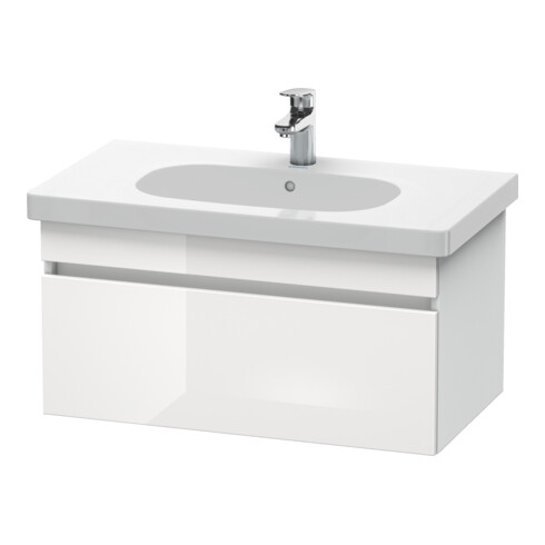 Duravit Meuble sous lavabo DuraStyle 80x45,3 cm, blanc brillant/blanc mat, 1 tiroir, suspendu