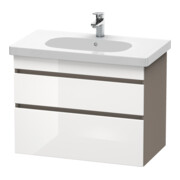 Duravit Meuble sous lavabo DuraStyle 80x45,3 cm, blanc hg/b ma, 2 tiroirs, suspendu-1
