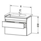 Duravit Meuble sous-lavabo DuraStyle 80x45,3 cm, blanc mat, 2 tiroirs, suspendu