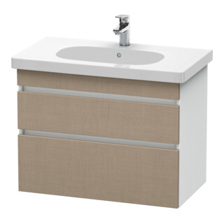 Duravit Meuble sous lavabo DuraStyle 80x45,3 cm, blanc mat, 2 tiroirs, suspendu