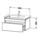 Duravit Meuble sous-lavabo DuraStyle 80x45,3 cm, blanc oeuf, 1 tiroir, suspendu