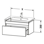 Duravit Meuble sous lavabo DuraStyle 80x45,3 cm, graph ma, 1 tiroir, suspendu-4