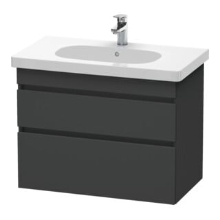 Duravit Meuble sous-lavabo DuraStyle 80x45,3 cm, graphite mat, 2 tiroirs, suspendu