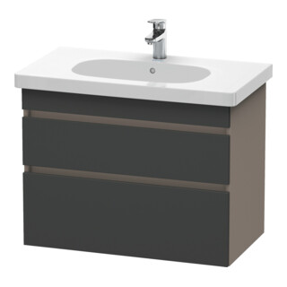 Duravit Meuble sous-lavabo DuraStyle 80x45,3 cm, gris m/bas ma, 2 tiroirs, suspendu
