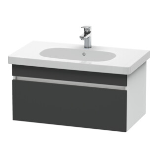 Duravit Meuble sous-lavabo DuraStyle 80x45,3 cm, gris mat/blanc mat, 1 tiroir, suspendu