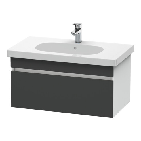 Duravit Meuble sous-lavabo DuraStyle 80x45,3 cm, gris mat/blanc mat, 1 tiroir, suspendu