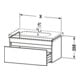 Duravit Meuble sous-lavabo DuraStyle 80x45,3 cm, N nat/b ma, 1 tiroir, suspendu-4