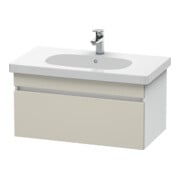 Duravit Meuble sous-lavabo DuraStyle 80x45,3 cm, taupe/blanc mat, 1 tiroir, suspendu-1