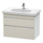 Duravit Meuble sous lavabo DuraStyle 80x45,3 cm, taupe/blanc mat, 2 tiroirs, suspendu-1