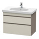 Duravit Meuble sous lavabo DuraStyle 80x45,3 cm, taupe/mat, 2 tiroirs, suspendu-1