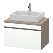 Duravit Meuble sous-lavabo DuraStyle 80x54,8 cm, blanc, avec meuble bas, 1 tiroir