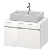 Duravit Meuble sous lavabo DuraStyle 80x54,8 cm, blanc brillant/gris, 1 tiroir-1