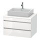 Duravit Meuble sous-lavabo DuraStyle 80x54,8 cm, blanc brillant/gris, 2 tiroirs-1