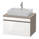 Duravit Meuble sous lavabo DuraStyle 80x54,8 cm, blanc hg/b ma, avec console, 1 tiroir-1