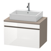 Duravit Meuble sous lavabo DuraStyle 80x54,8 cm, blanc hg/b ma, avec console, 1 tiroir