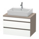 Duravit Meuble sous lavabo DuraStyle 80x54,8 cm, blanc mat, 2 tiroirs-1