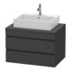 Duravit Meuble sous lavabo DuraStyle 80x54,8 cm, graphite mat, 2 tiroirs-1