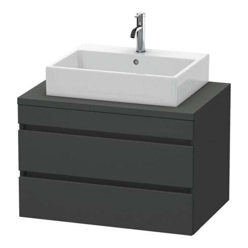 Duravit Meuble sous lavabo DuraStyle 80x54,8 cm, graphite mat, 2 tiroirs