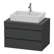 Duravit Meuble sous lavabo DuraStyle 80x54,8 cm, graphite mat, 2 tiroirs