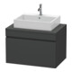 Duravit Meuble sous lavabo DuraStyle 80x54,8 cm, graphite mat, avec console, 1 tiroir-1