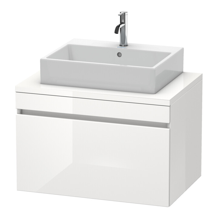 Duravit Meuble sous lavabo DuraStyle 80x54,8 cm, graphite mat, avec console, 1 tiroir
