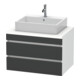 Duravit Meuble sous lavabo DuraStyle 80x54,8 cm, gris m/we ma, f Kons, 2 tiroirs-1