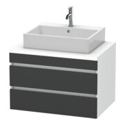 Duravit Meuble sous lavabo DuraStyle 80x54,8 cm, gris m/we ma, f Kons, 2 tiroirs