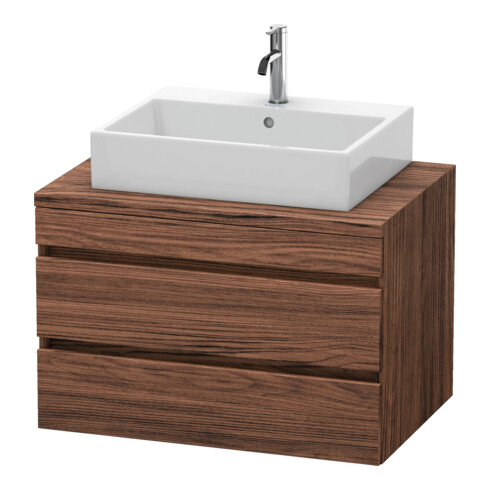 Duravit Meuble sous-lavabo DuraStyle 80x54,8 cm, noyer foncé, pour console, 2 tiroirs