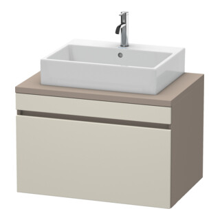 Duravit Meuble sous lavabo DuraStyle 80x54,8 cm, taupe/bas mat, 1 tiroir