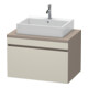 Duravit Meuble sous lavabo DuraStyle 80x54,8 cm, taupe/bas mat, 1 tiroir-1