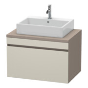 Duravit Meuble sous lavabo DuraStyle 80x54,8 cm, taupe/bas mat, 1 tiroir
