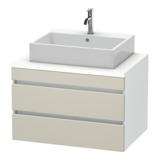 Duravit Meuble sous-lavabo DuraStyle 80x54,8 cm, taupe/blanc, 2 tiroirs