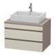 Duravit Meuble sous-lavabo DuraStyle 80x54,8 cm, taupe/mat, 2 tiroirs-1