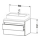 Duravit Meuble sous-lavabo DuraStyle 80x54,8cm, blanc mat, 2 tiroirs