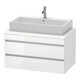 Duravit Meuble sous-lavabo DuraStyle 90x54,8 cm, blanc brillant/blanc mat, 2 tiroirs-1