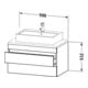 Duravit Meuble sous-lavabo DuraStyle 90x54,8 cm, blanc brillant/blanc mat, 2 tiroirs
