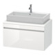 Duravit Meuble sous-lavabo DuraStyle 90x54,8 cm, blanc brillant/bois, 1 tiroir-1