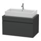 Duravit Meuble sous lavabo DuraStyle 90x54,8 cm, graph ma, avec console, 1 tiroir-1