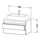 Duravit Meuble sous-lavabo DuraStyle 90x54,8 cm, graphite mat, 2 tiroirs