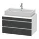 Duravit Meuble sous-lavabo DuraStyle 90x54,8 cm, gris m/blanc mat, avec 2 tiroirs-1