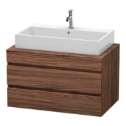 Duravit Meuble sous-lavabo DuraStyle 90x54,8 cm, noyer foncé, pour console, 2 tiroirs