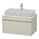 Duravit Meuble sous-lavabo DuraStyle 90x54,8 cm taupe, 1 tiroir, pour console-1