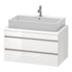 Duravit Meuble sous-lavabo DuraStyle 90x54,8 cm, Taupe, avec console, 2 tiroirs