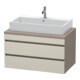 Duravit Meuble sous lavabo DuraStyle 90x54,8 cm, taupe/mat, 2 tiroirs-1