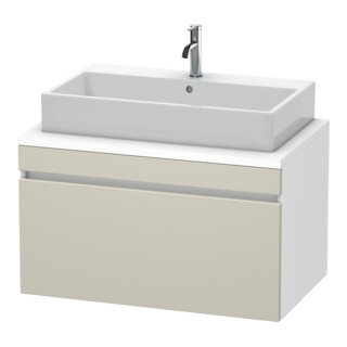 Duravit Meuble sous lavabo DuraStyle 90x54,8cm, taupe/blanc, 1 tiroir