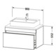 Duravit Meuble sous lavabo DuraStyle 90x54,8cm, taupe/blanc, 1 tiroir