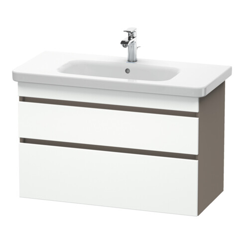 Duravit Meuble sous lavabo DuraStyle 93x44,8 cm, blanc, 2 tiroirs, suspendu mural